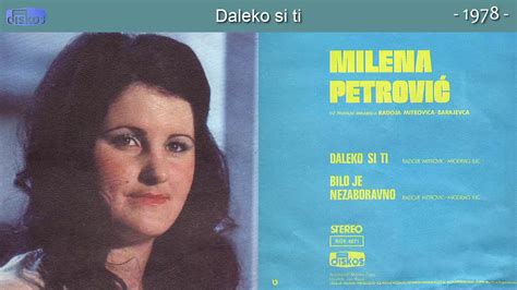 Milena Petrovic Daleko Si Ti Audio 1978 YouTube