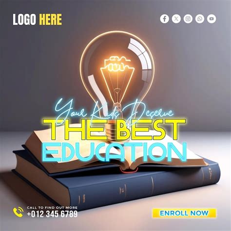 Education Social Media Banner And Poster Template Premium Ai Generated Psd