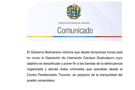 La Operaci N De Liberaci N Cacique Guaicaipuro En Marcha Tachira News