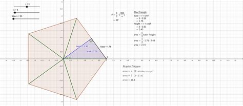 Regular Polygon Area Geogebra