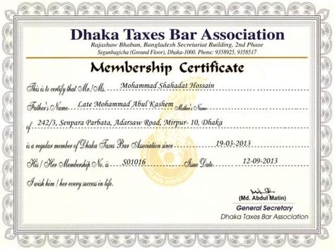 Tax Bar Certificate Ppt