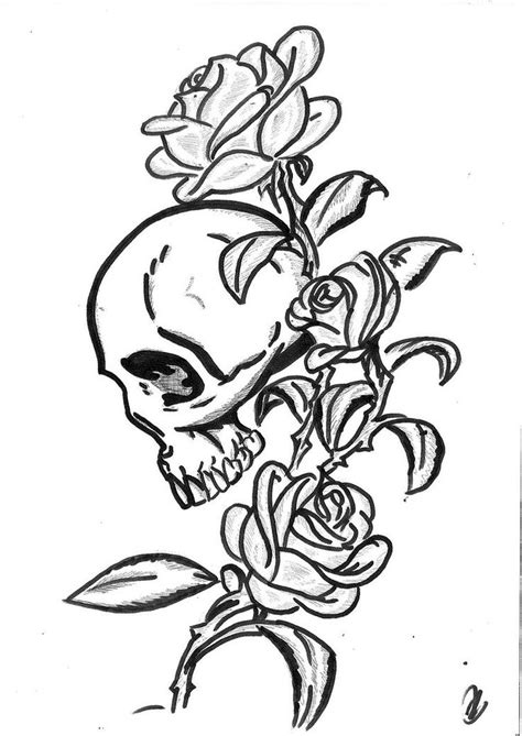 8 Best Skull And Rose Tattoo Designs Images On Pinterest Skull Tattoos Rose Tattoos And Skull