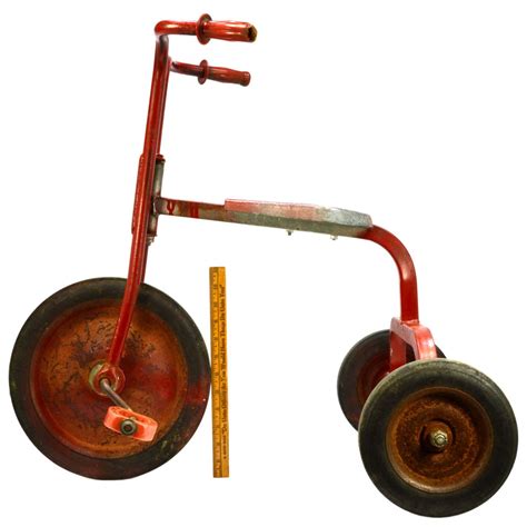 Vintage ANGELES TRICYCLE 12" Big Wheel TRIKE Steel Frame ORIGINAL but – Get A Grip & More