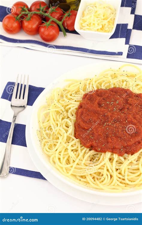 Spaghetti Pasta Stock Photo Image Of Nutrition Dinner 20094482