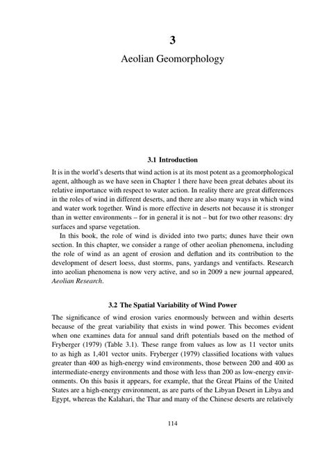 Aeolian Geomorphology (Chapter 3) - Arid and Semi-Arid Geomorphology