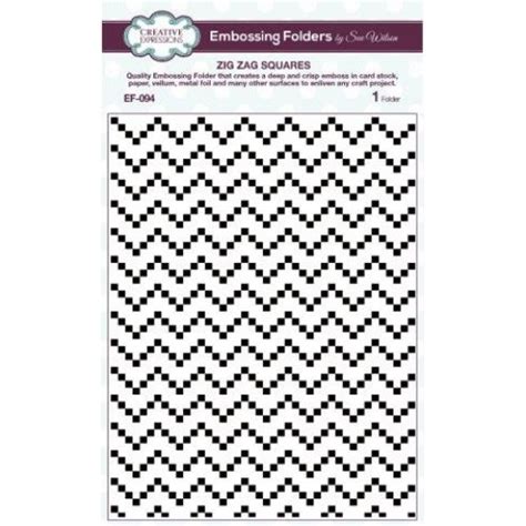 Emboss Folder Zig Zag Squares By Sue Wilson