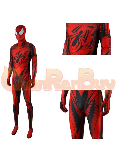 Scarlet Spider Costume Bodysuit Cosplay for Adult Kids-Chaorenbuy