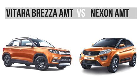 Maruti Vitara Brezza Amt Vs Tata Nexon Amt Specs Comparison