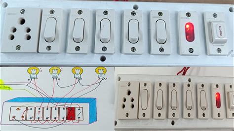 4 बलब क wiring कस कर 5 switch 1 socket 1 fuse 1 indicator