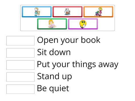 Instructions Matching Match Up