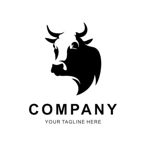 Premium Vector Cow Head Vector Logo