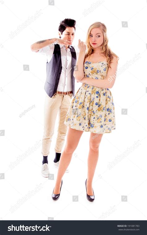 Lesbian Partner Trying Strangle Her Friend Stock Photo 191081783
