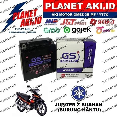 Jual Aki Motor Yamaha Jupiter Z Burhan GM5Z3B Accu Kering MF Shopee