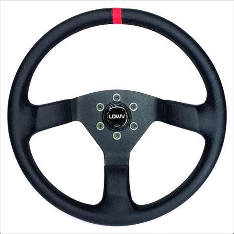 Volante Lowv R Spak Preto Revestido Couro Cubo Gol Quadrado