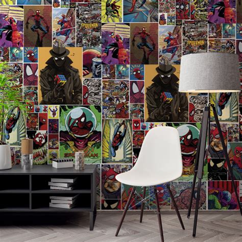 Papel De Parede Lav Vel Quadrinhos Homem Aranha Adesivo Decora O