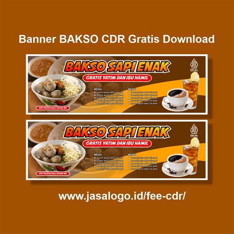 3 Desain Banner Spanduk Bakso Dan Mie Ayam Cdr Serbabisnis Makanan