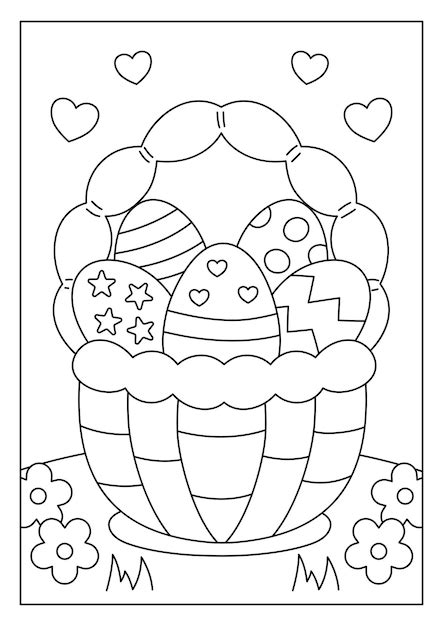 Premium Vector Easter Coloring Page For Kid Printable