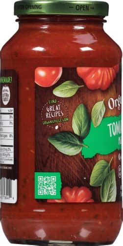 Organicville Organic Tomato Basil Pasta Sauce 24 Oz Frys Food Stores