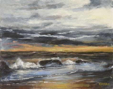 Stormy Surf Painting By Thomas Kearon Fine Art America