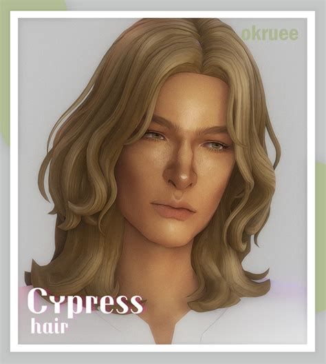 Cypress Hair Okruee On Patreon Sims 4 Hair Male Sims Hair Sims 4