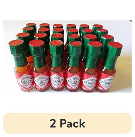 2 Pack Mini Tabasco Original Pepper Sauce Bottles 18 Oz Box Of 24