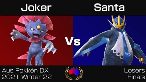 Aus Pokkén DX 2021 Winter 22 Losers Finals Joker Weavile vs Santa