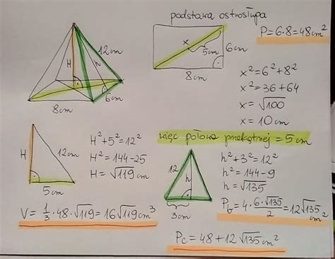 SZYBKO POTRZEBUJE NA JUTRO Podstawą ostrosłupa jest prostokąt o