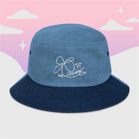 Bts V Kim Tae Hyung Signature Bucket Hat Lowkey Aesthetics Denim Bucket