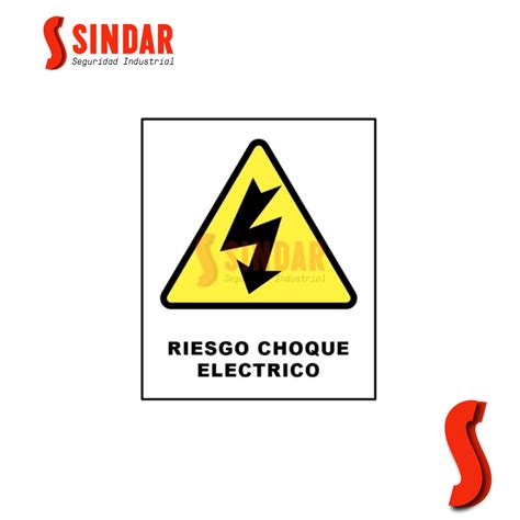 Cartel Riesgo Choque El Ctrico X Mm Sindar