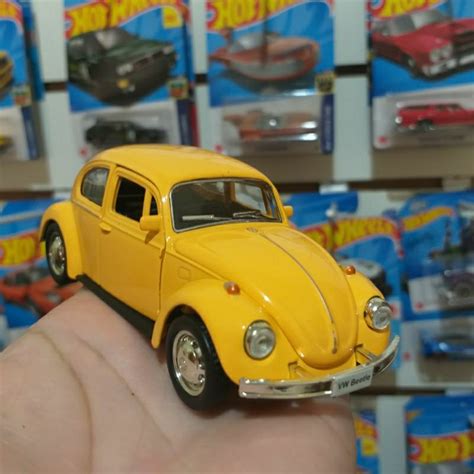 Miniatura Carro Carrinho Vw Fusca Fusquinha RMZ Shopee Brasil