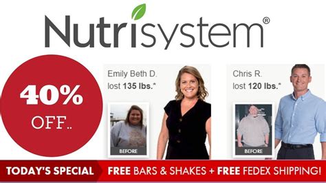 Nutrisystem Coupon Code For First Order Nutrisystem 40 Off Every Plan