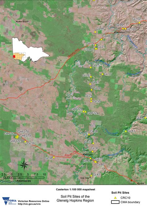 Casterton Mapsheet Soil Pit Sites Vro Agriculture Victoria