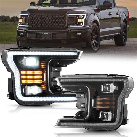 Acanii For Halogen Model 2018 2020 Ford F150 Black Switchback Signal Led Tube