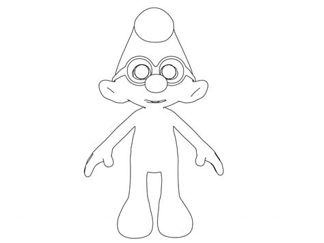 Brainy Smurf Coloring Page 03