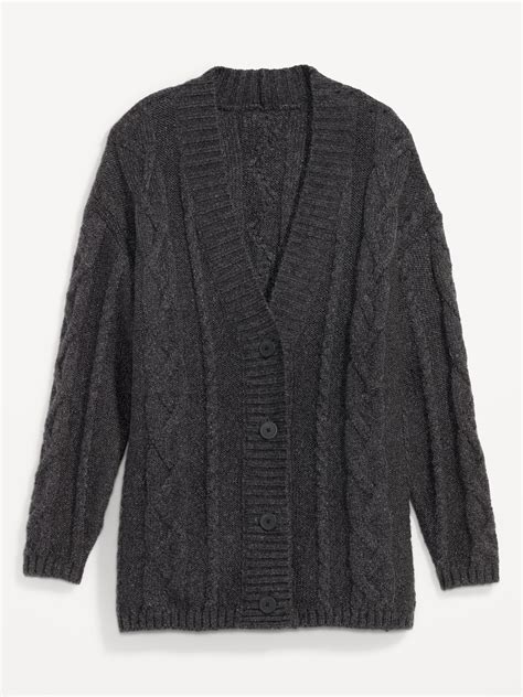 Oversized Chunky Cable Knit Cardigan Sweater Old Navy