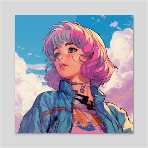 Cute Anime Girl Lofi Aesthetic Retro 90s Japanese Waifu Kawaii An Art Print By Andy Kah Inprnt