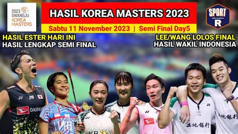 Hasil Lengkap Semi Final Korea Master 2023 Hari Ini Day5 Momota Final