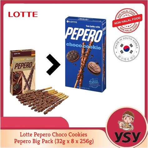 Lotte Pepero Choco Cookies Pepero Big Pack 32g X 8 X 256g Shopee