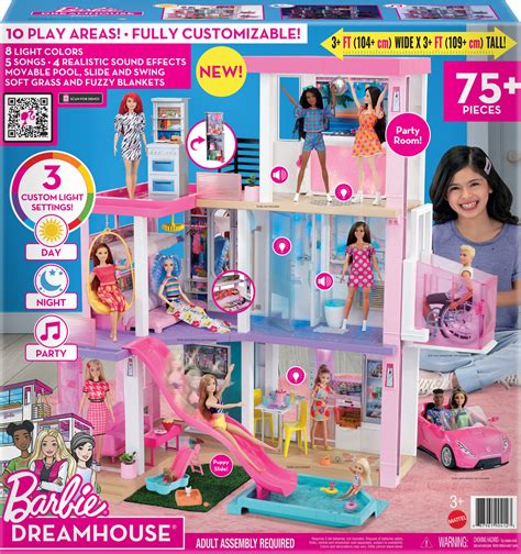 Barbie DreamHouse 3 75 Ft Dollhouse With Pool Slide Elevator