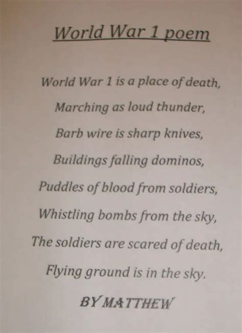 Ww1 Poems