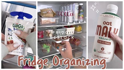 30 Minute ⌛satisfying Fridge🥫 Restocking Organizing 🍅 Tiktok Asmr 🔊