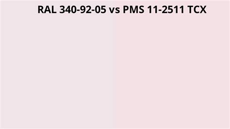 Ral 340 92 05 Vs Pms 11 2511 Tcx Ral Colour Chart Uk