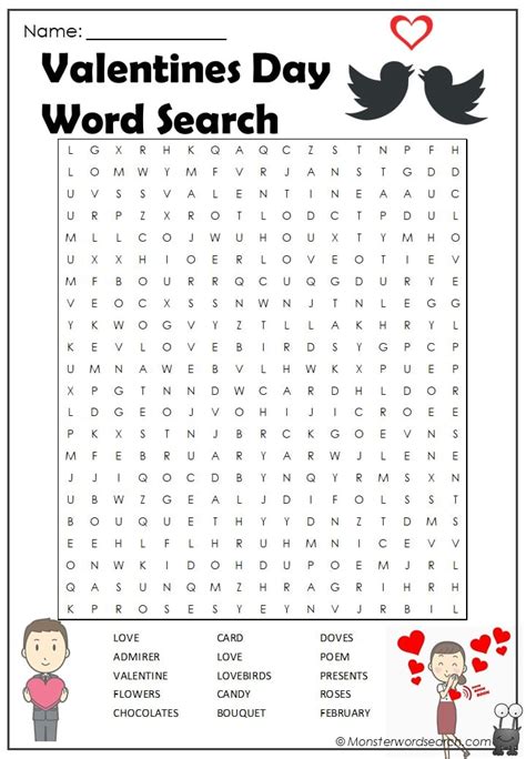 Valentine S Day Word Search Printable