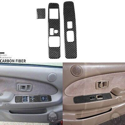 Real Carbon Fiber Window Lift Switch Panel Cover For Toyota Tacoma 2