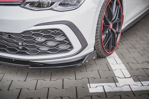 Front Splitter V3 Flaps Volkswagen Golf 8 Gti R Line Our Offer Volkswagen Golf Mk8