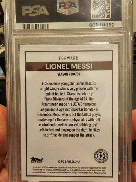 PSA 9 Lionel Messi The Lost Rookie Card Hobbies Toys Toys Games