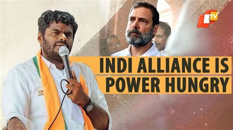 Bjps Annamalai Hits Out At Indi Alliance As Oppn Leaders Organise Mega