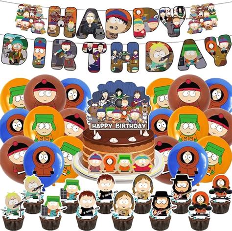 Lknbif South Park Birthday Party Decorations 32pcs South Park Party