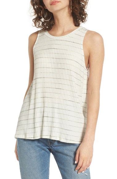 All In Favor Open Back Rib Knit Tank Nordstrom Knit Tanks Rib Knit