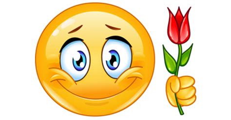 Rose And Smile Symbols And Emoticons